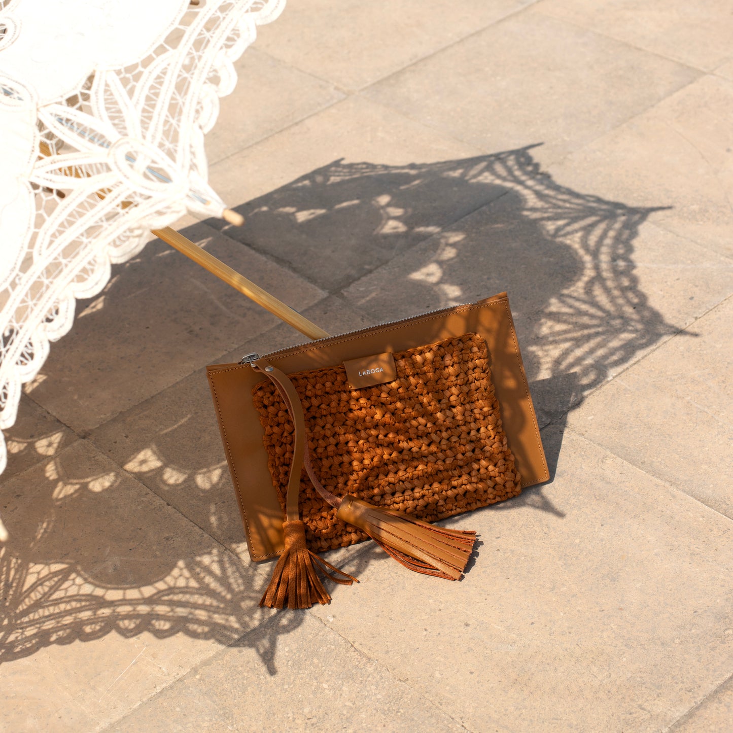 Mervat Clutch - Camel - LABOGA