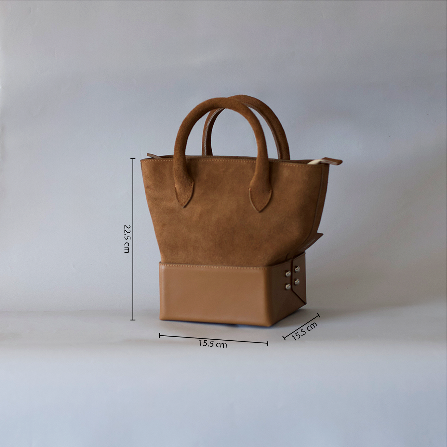 Mini Boxi - Hazel Suede on Hazel Leather