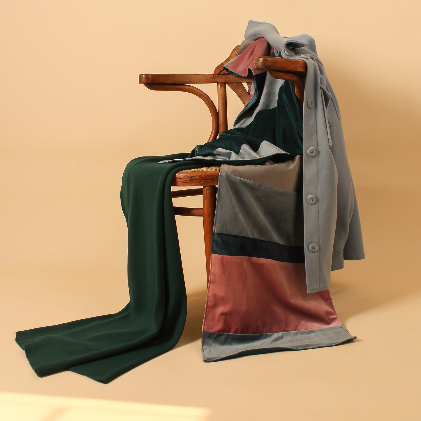 Velvet Scarf, Shades of Blue - LABOGA