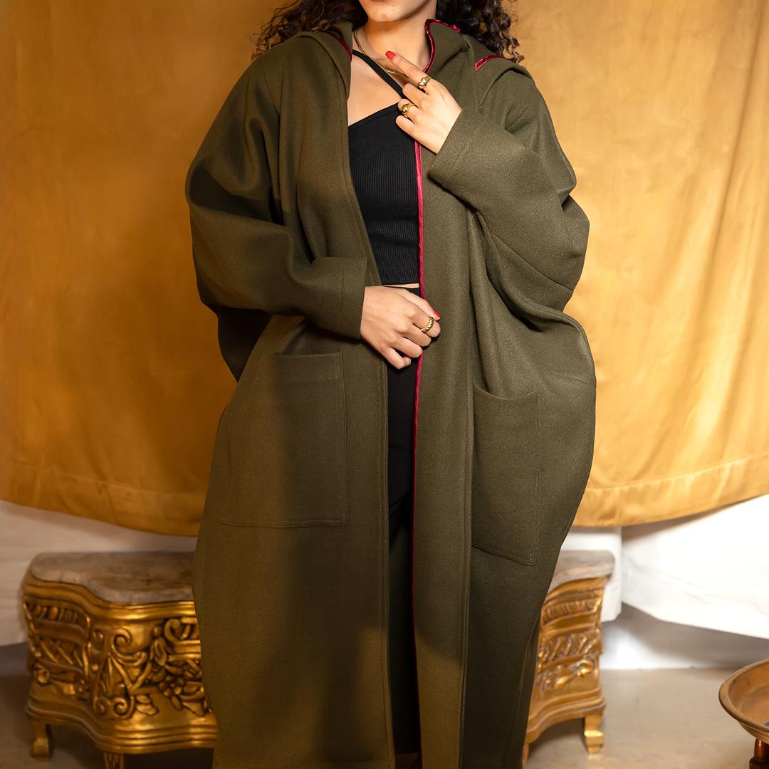 Wool Coat - Olive - LABOGA
