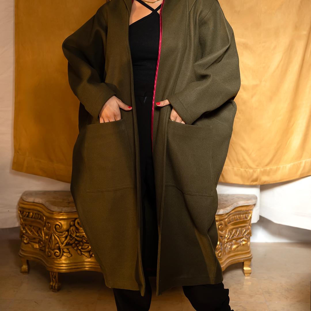 Wool Coat - Olive - LABOGA