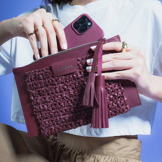 Mervat Clutch Burgundy