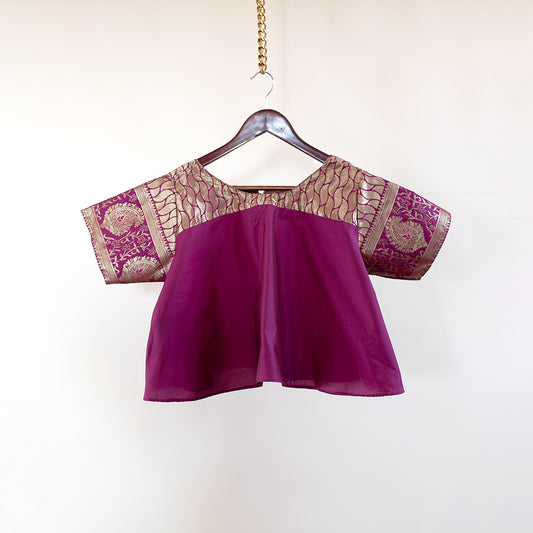 Lola Top - Aubergine and Gold