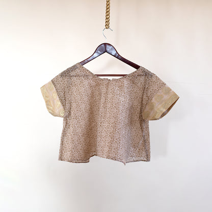 Lola Top - Beige and Gold