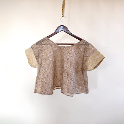 Lola Top - Beige and Gold