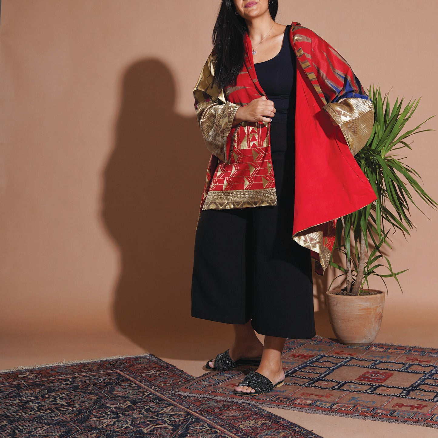 Falak Jacket - Gold, Red, and Blue