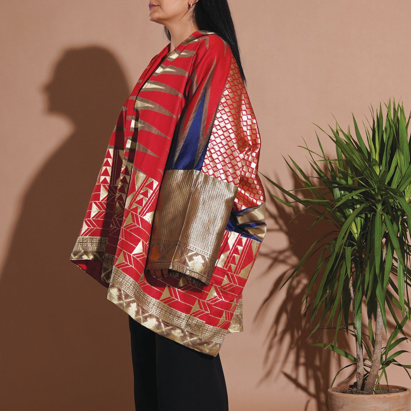 Falak Jacket - Gold, Red, and Blue