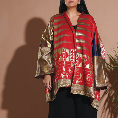 Falak Jacket - Gold, Red, and Blue