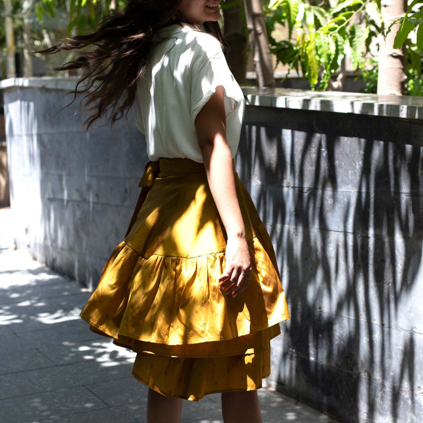 Frilly Skirt, Mustard