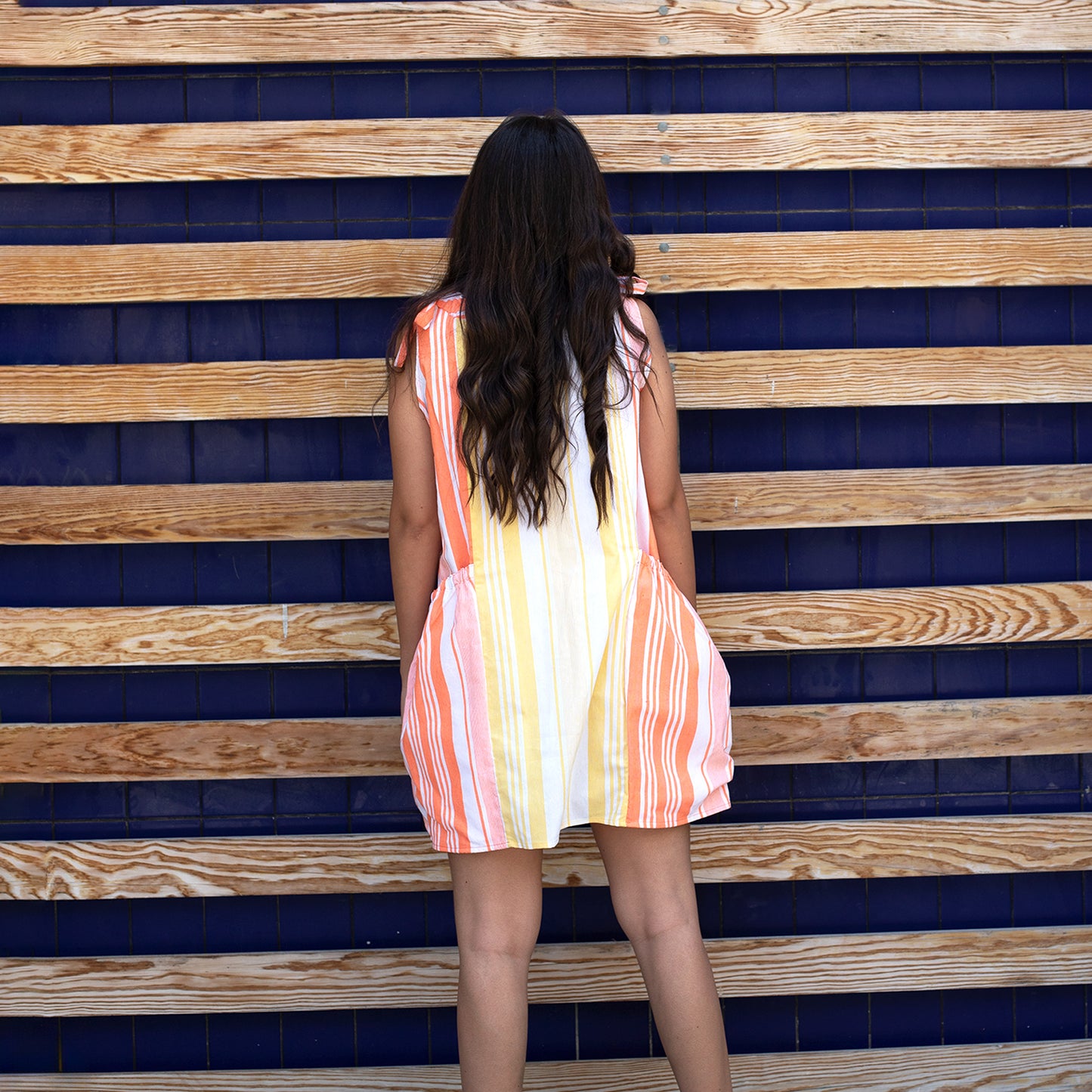 Laya Dress, Orange and Yellow