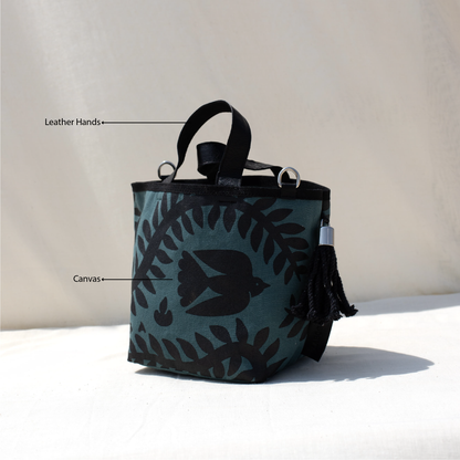 Mini Nomad, Black on Teal