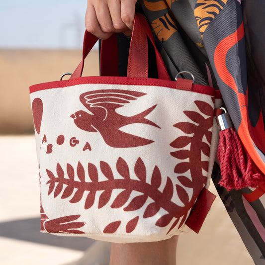 Mini Nomad, Red on Beige - LABOGA