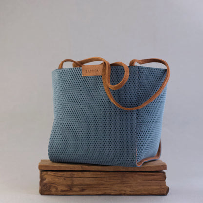 Layan Tote, Bluish Gray