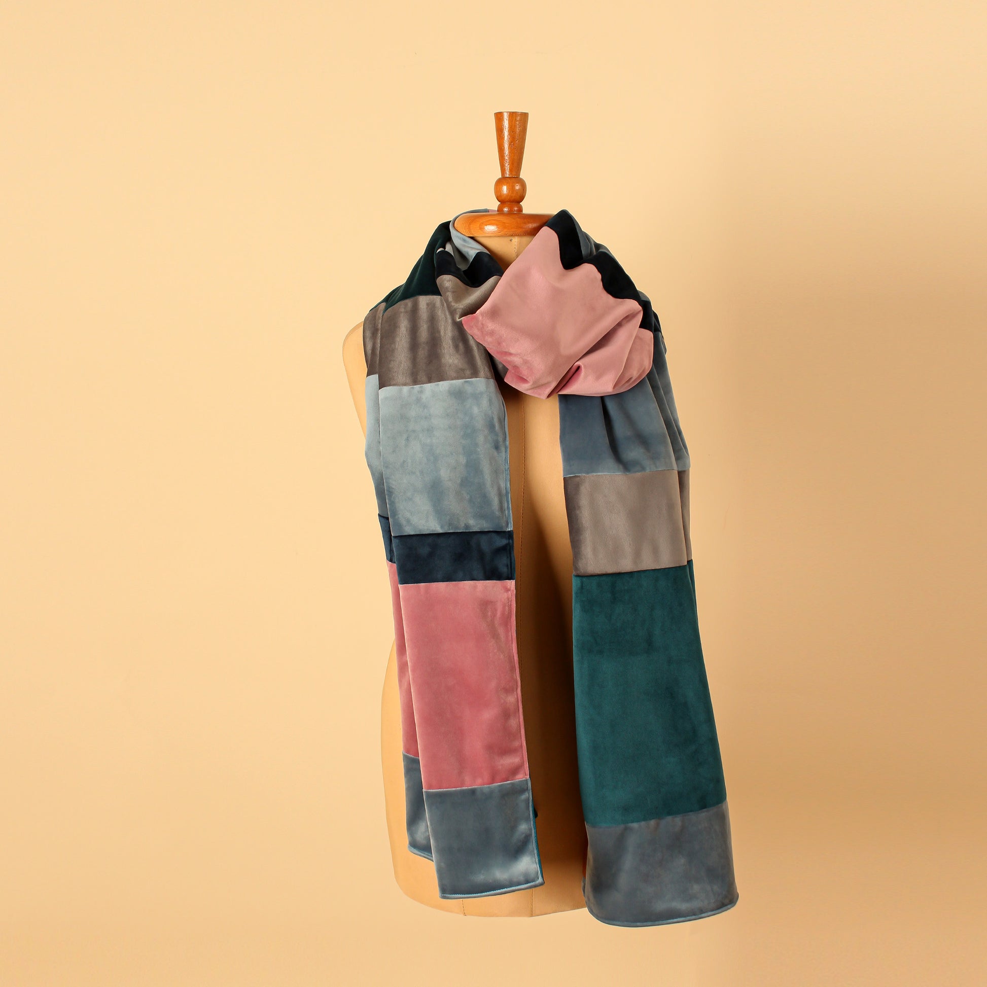 Velvet Scarf, Shades of Blue - LABOGA