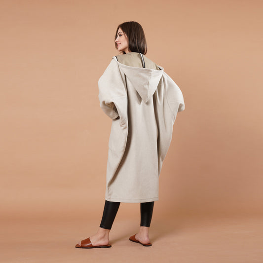 Wool Coat - Cream - LABOGA
