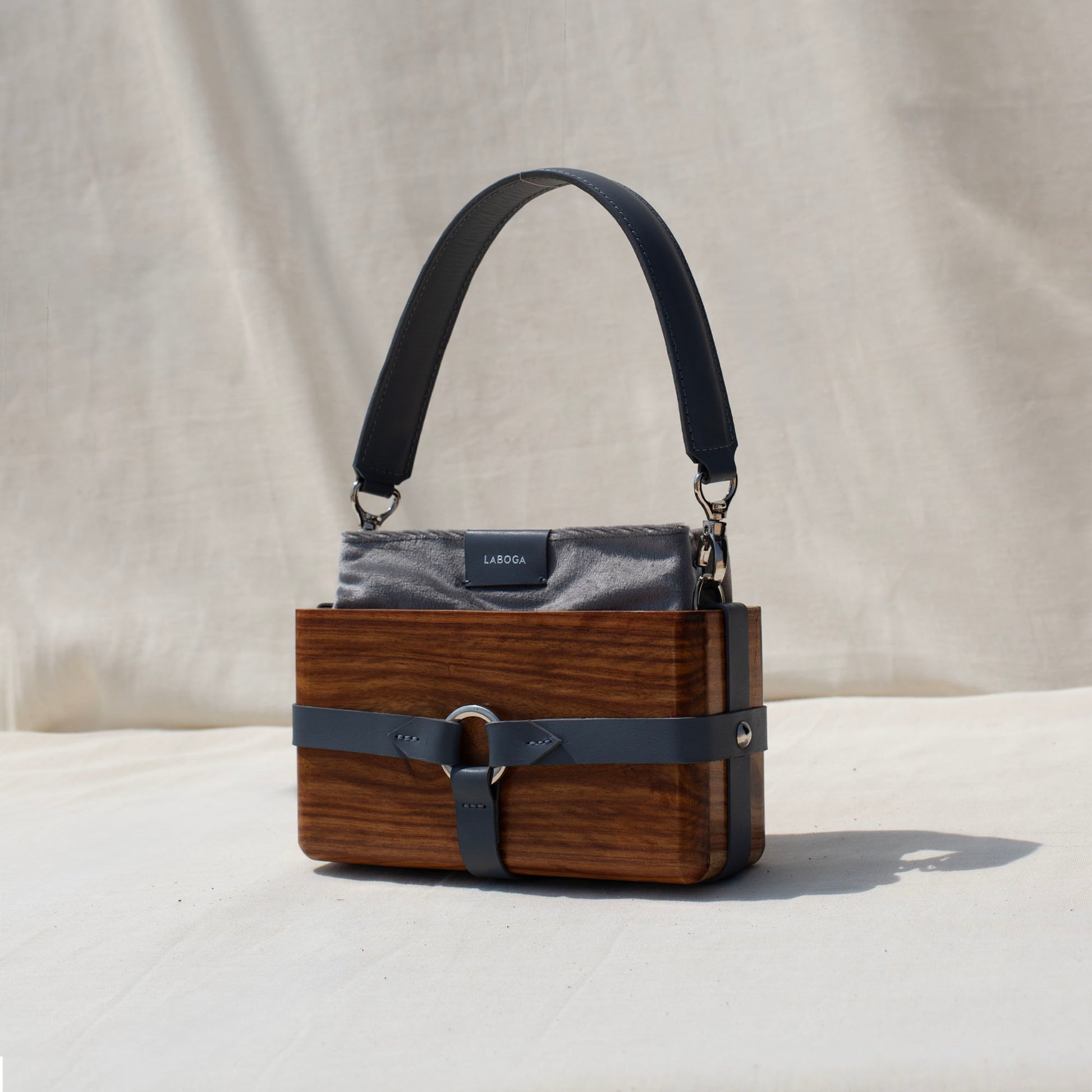 Yousra Wood Box - Gray - LABOGA
