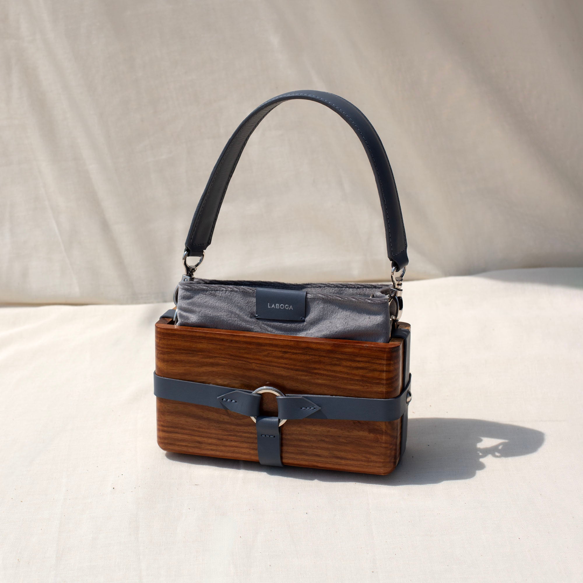 Yousra Wood Box - Gray - LABOGA