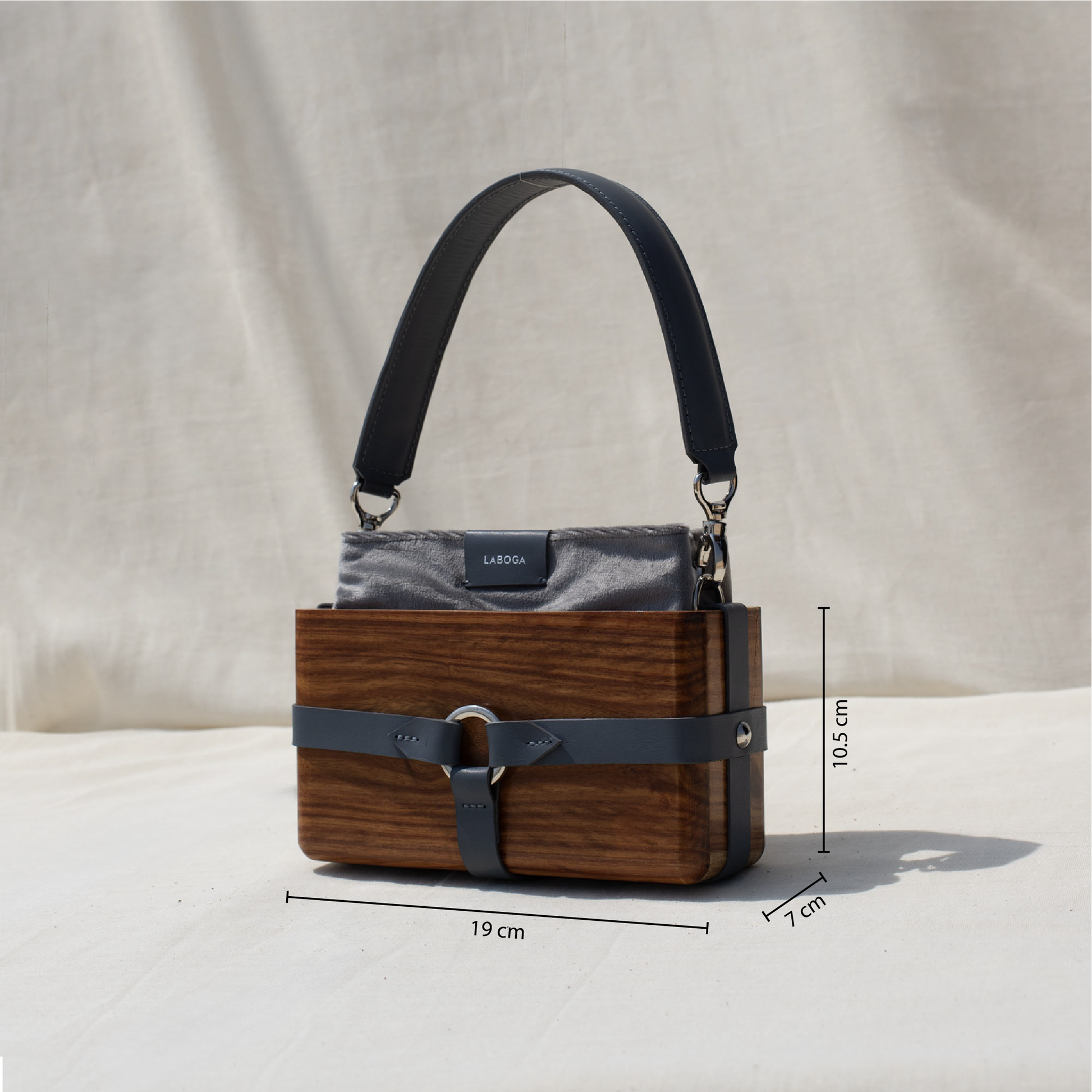 Yousra Wood Box - Gray - LABOGA