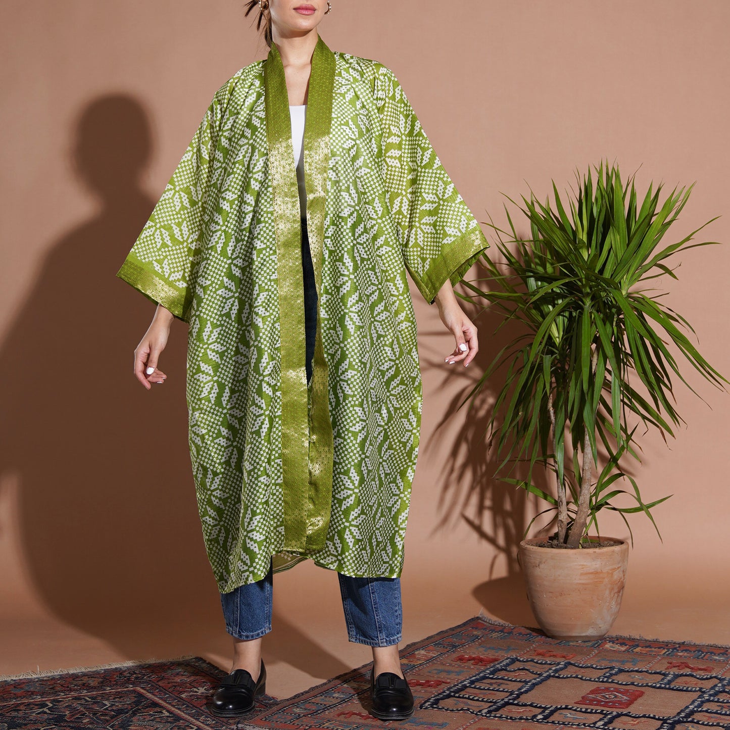 ZigZag Kimono - Bright Green - LABOGA