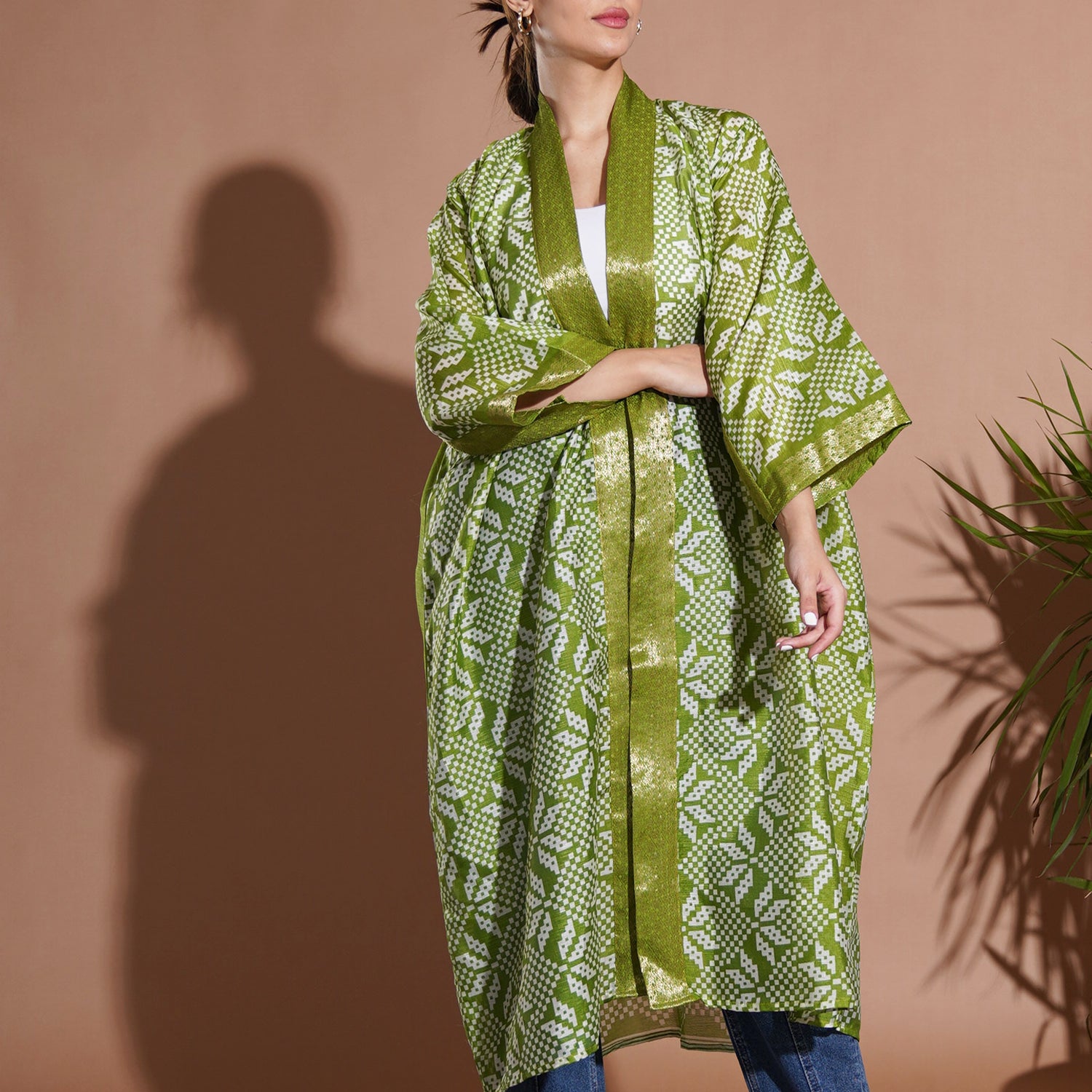 ZigZag Kimono - Bright Green - LABOGA