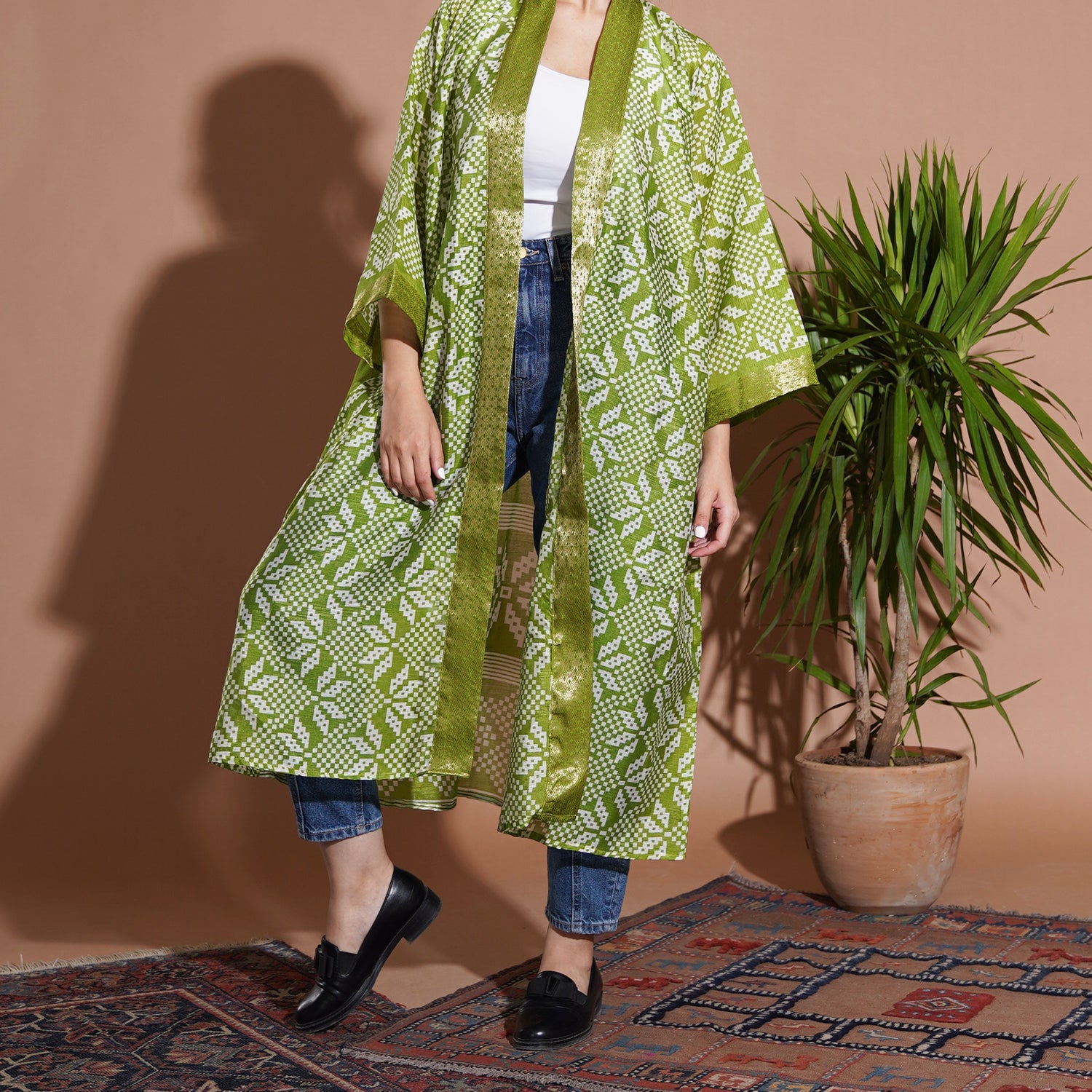 ZigZag Kimono - Bright Green - LABOGA