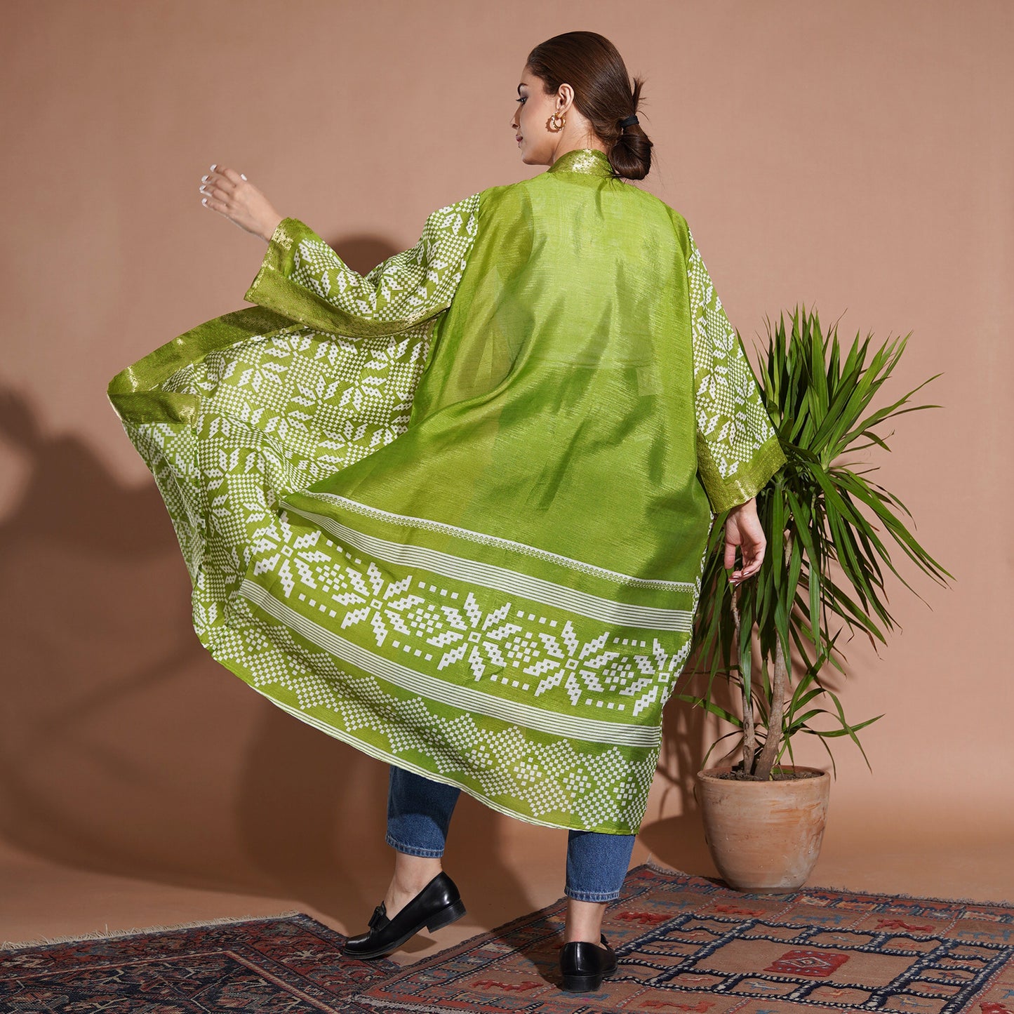 ZigZag Kimono - Bright Green - LABOGA