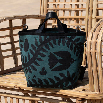 Mini Nomad, Black on Teal