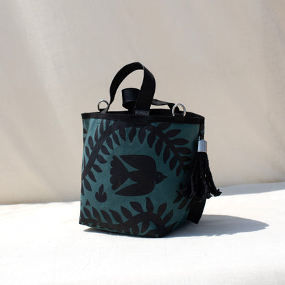Mini Nomad, Black on Teal