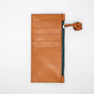 Long Cardholder, Camel and Green